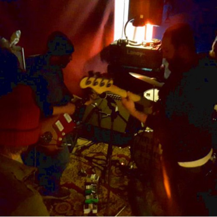 Man Behind Tree "Christmastime Has Come"