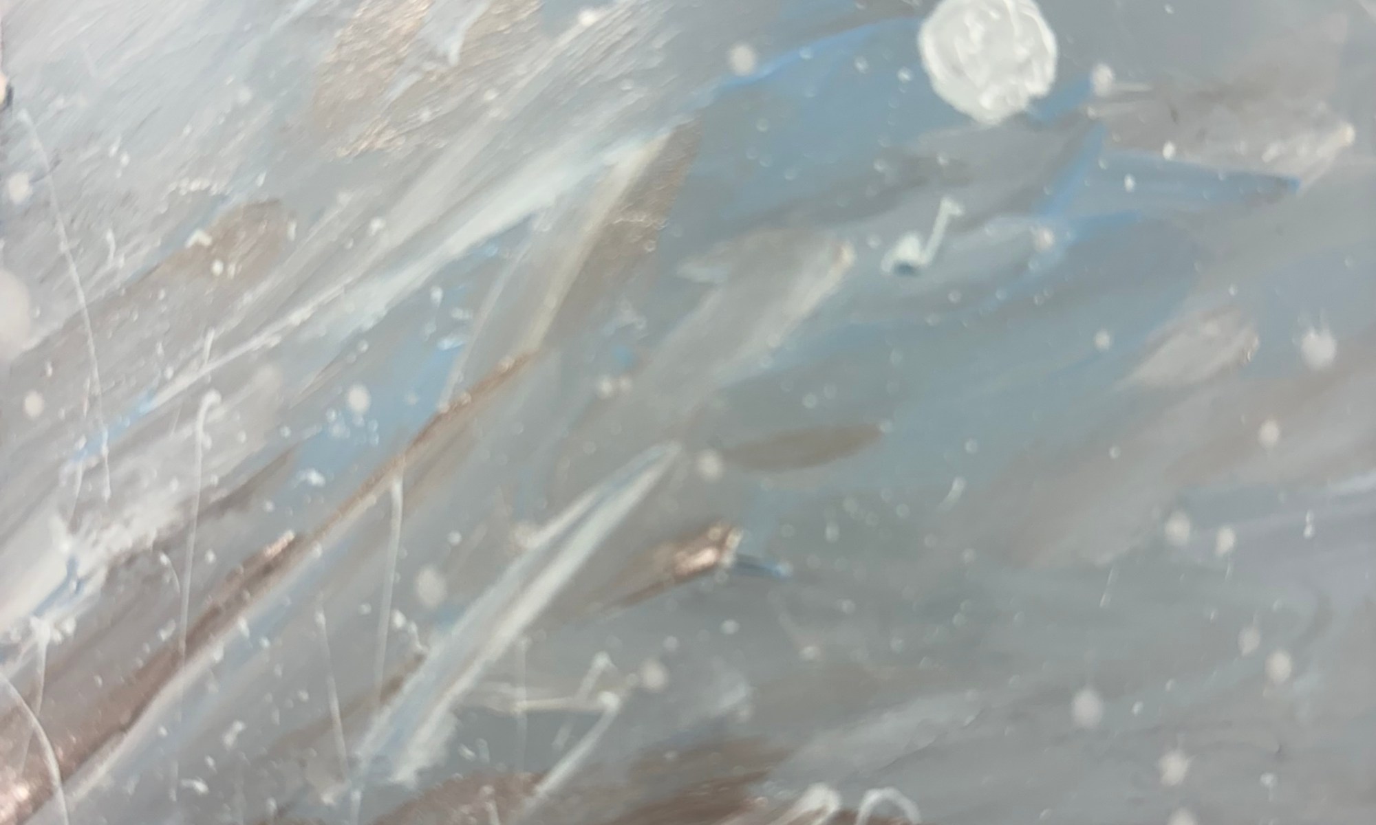 An impressionist painting of the sky with a moon in it.